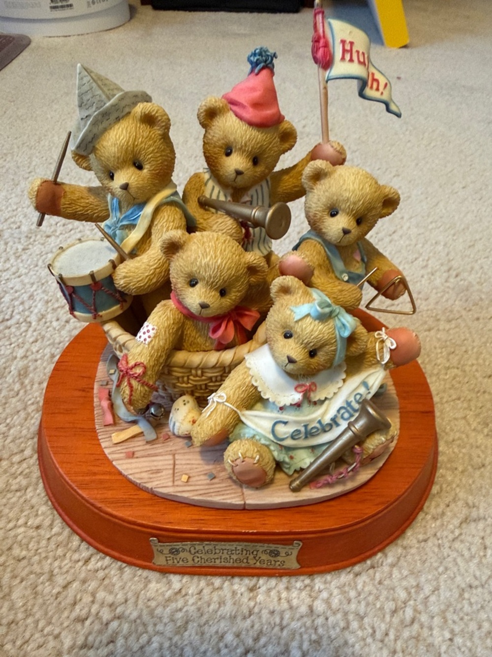 Cherished Teddies 5 Year Celebration Bear Figurine